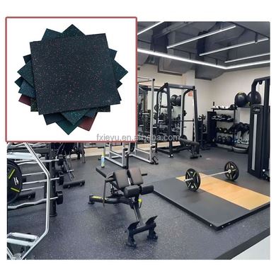 20mm Thick Colored Speckled Eco-Friendly Anti-Slip Rubber Floor Mat With Shock Absorption And Custom Colors For Gyms Playgrounds