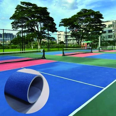 PVC Vinyl Pickle Ball Court Floor Roll Mat Acrylic Surface For Indoor And Outdoor Non-Slip Waterproof Adhesive Installation